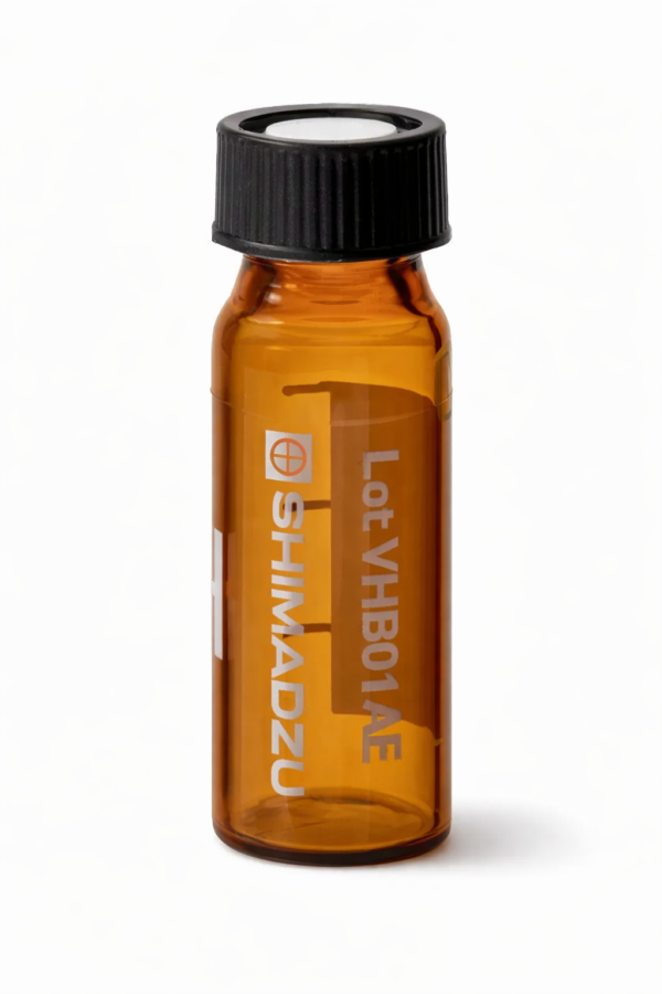 Vial Kit, Shim-vial S, 1.5mL Amber Glass w/Screw Caps and Pre-Slit PTFE/Silicone Septa, 100/pk